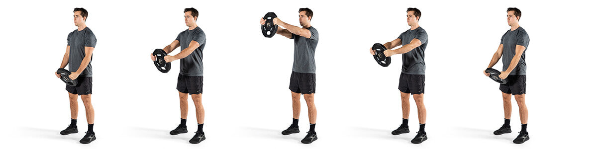 Weight Plate Front Raise Exercise
