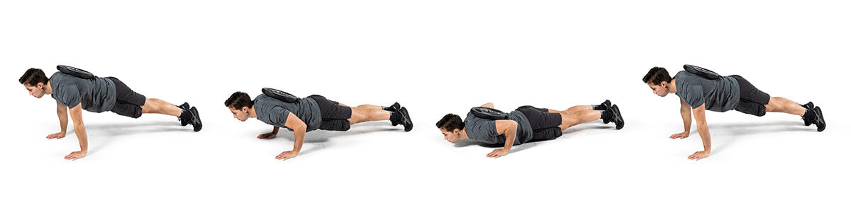 Weight Plate Push Up Exercise