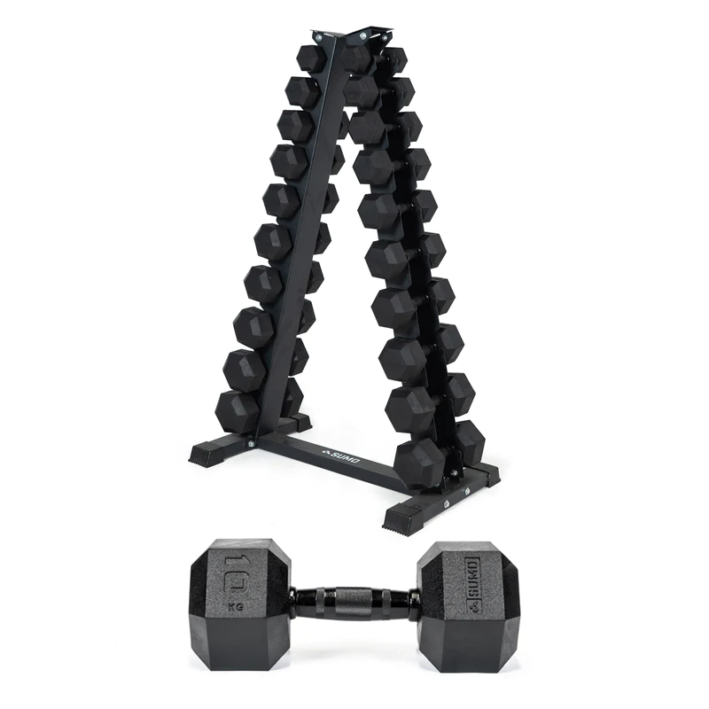 3 15kg Black Hex Dumbbell Set 10 Pair Pre order for Mid December Sumo Strength