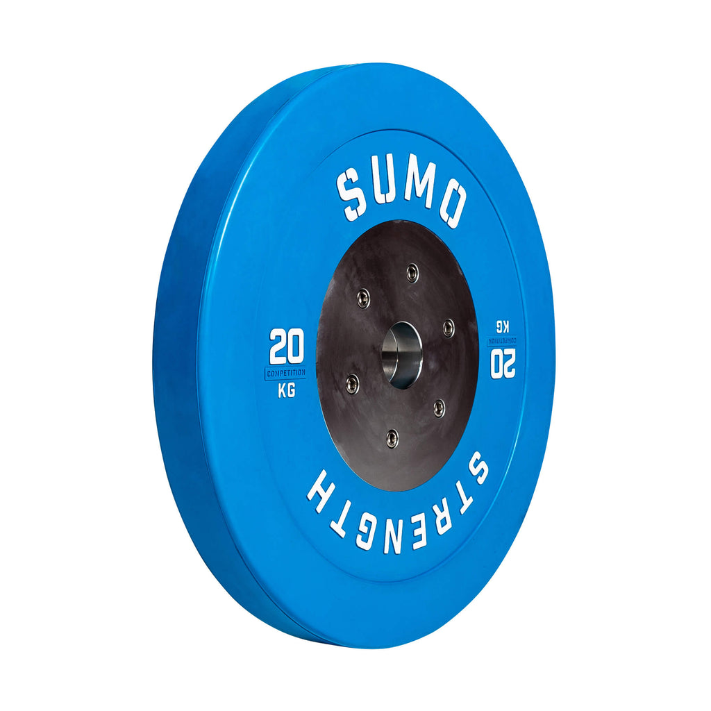 20KG Competition Bumper Plate (angled view)