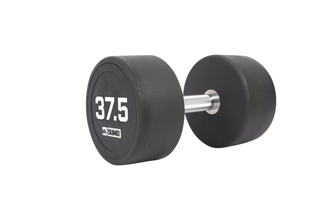 37.5kg Commercial PU Dumbbell (angled view)