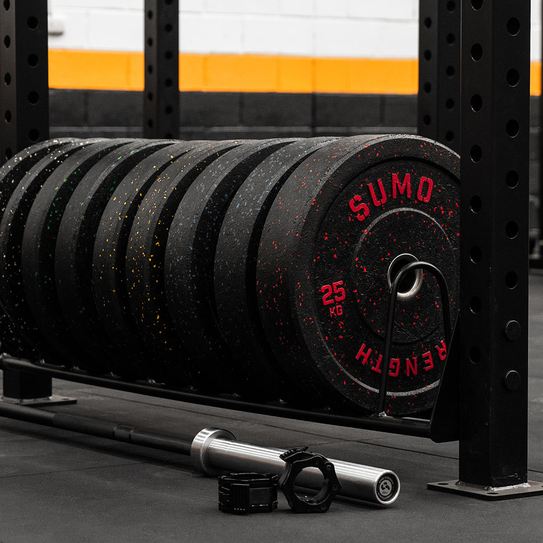 Hi-Temp Bumper Plate Set in Rig Plate Storage
