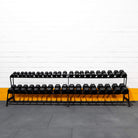 Black Hex Dumbbell Set with Rack (5-45kg) (in gym)