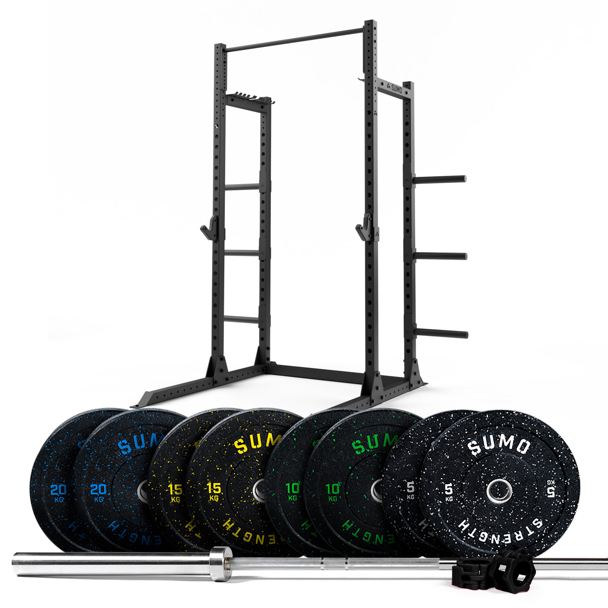 120kg Half Rack Package with Hi-Temp Bumpers