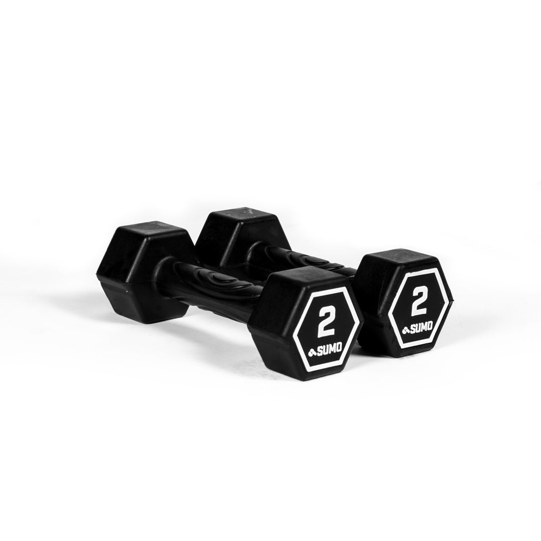 2kg Soft Grip Hex Dumbbell Pair | Ships from East Coast Only
