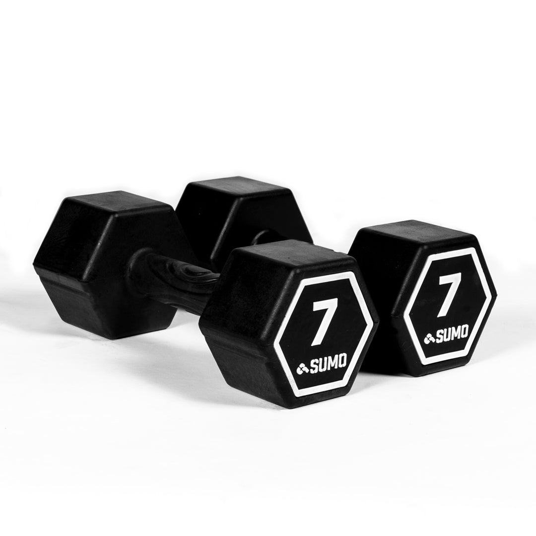 7kg Soft Grip Hex Dumbbell Pair | Ships from East Coast Only