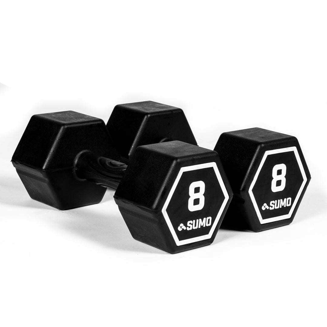 8kg Soft Grip Hex Dumbbell Pair | Ships from East Coast Only