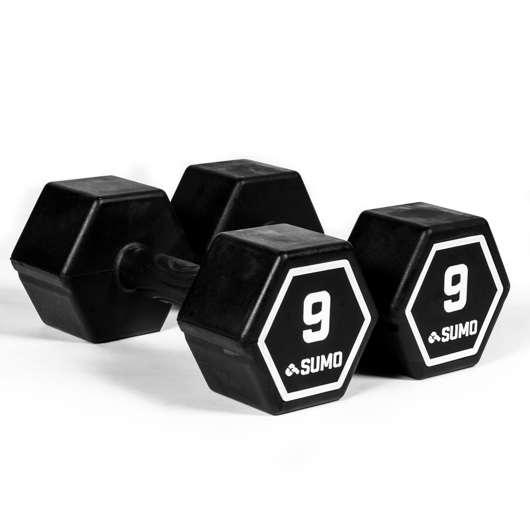 9kg Soft Grip Hex Dumbbell Pair | Ships from East Coast Only