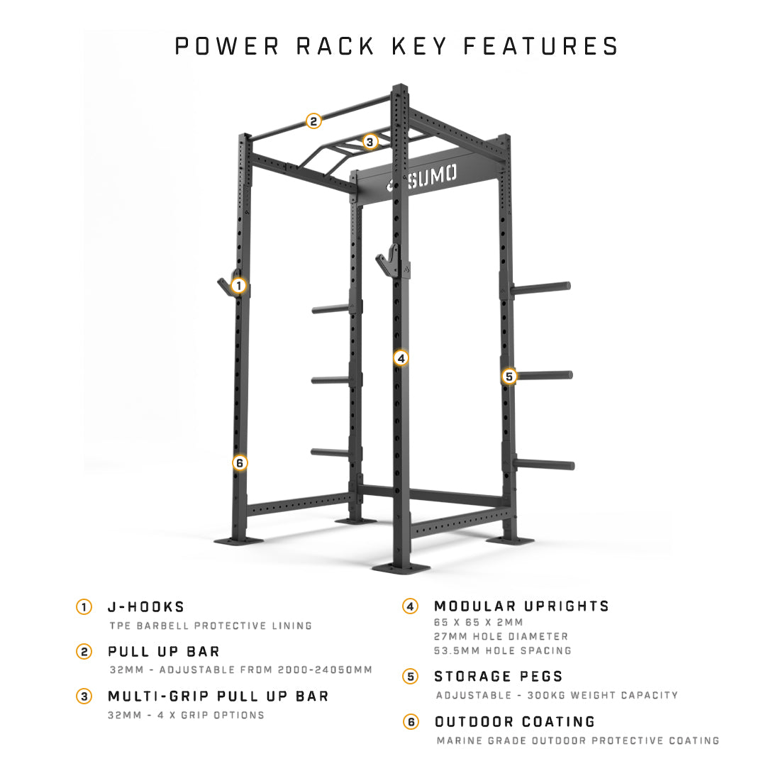 120kg Power Rack Package with Hi-Temp Bumpers