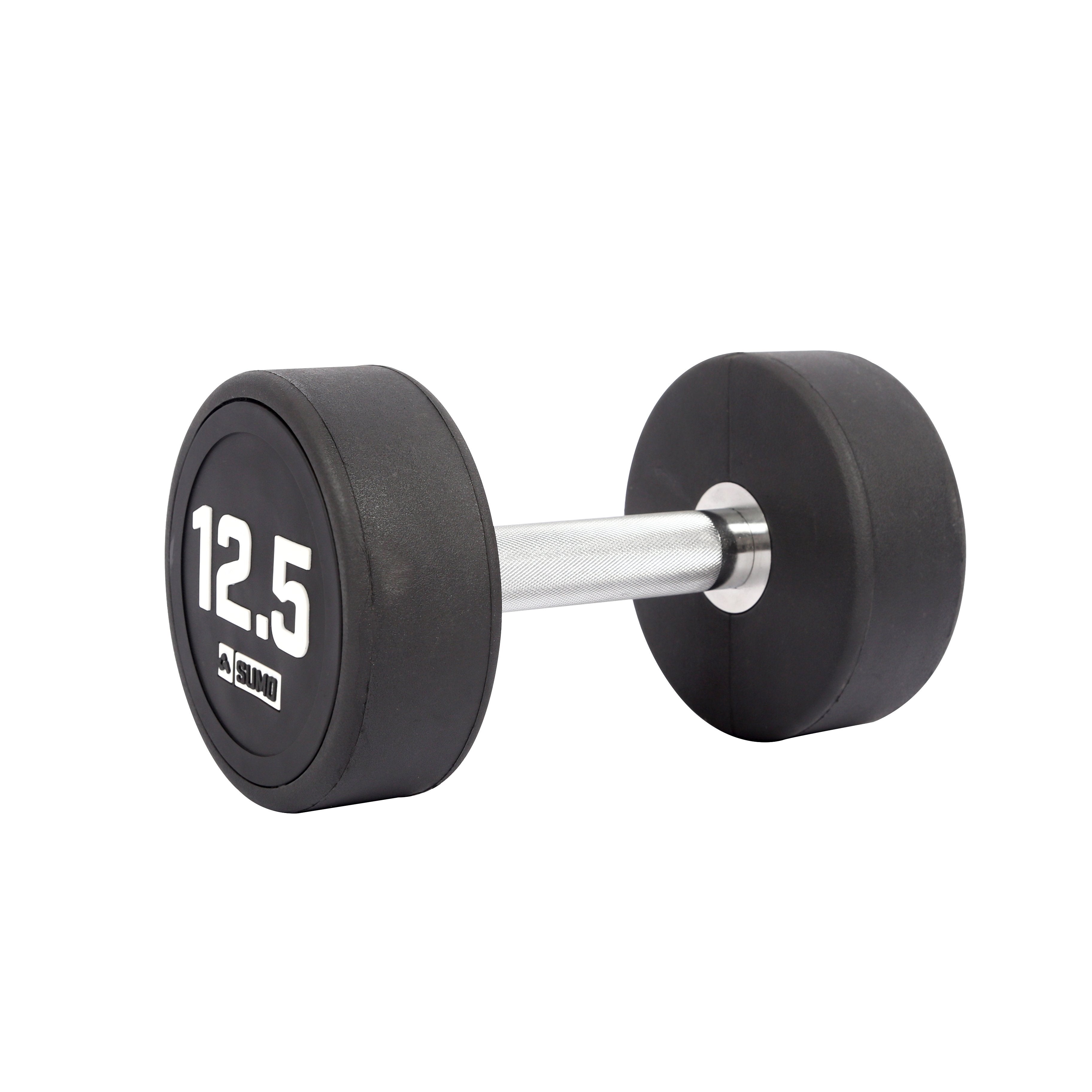 12.5kg Commercial PU Dumbbell (angled view)