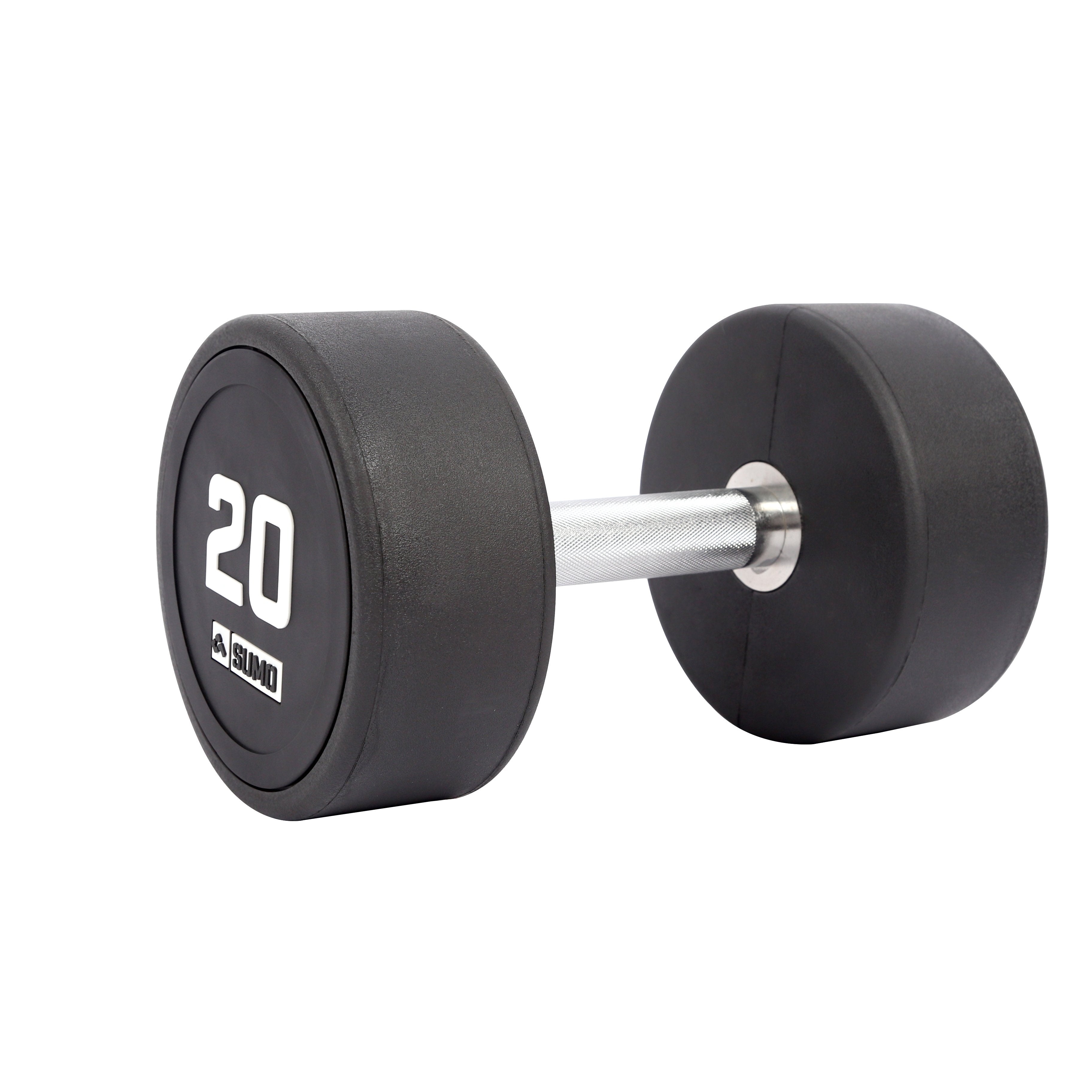 20kg Commercial PU Dumbbell (angled view)