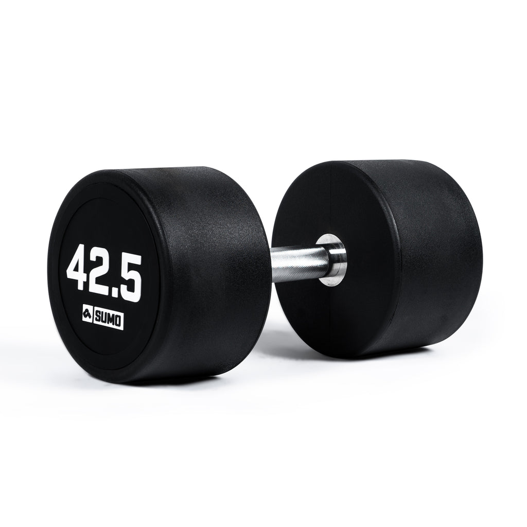 42.5kg Commercial PU Dumbbell (angled view)