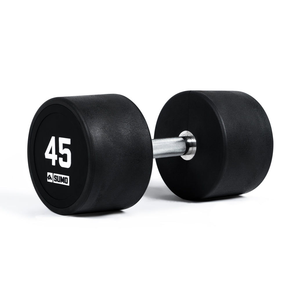 45kg Commercial PU Dumbbell (angled view)