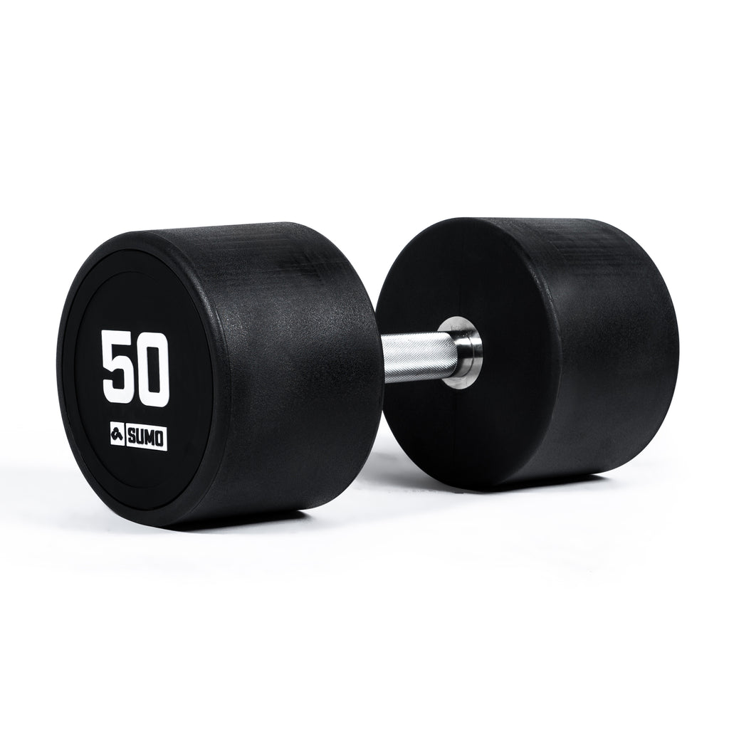 50kg Commercial PU Dumbbell (angled view)